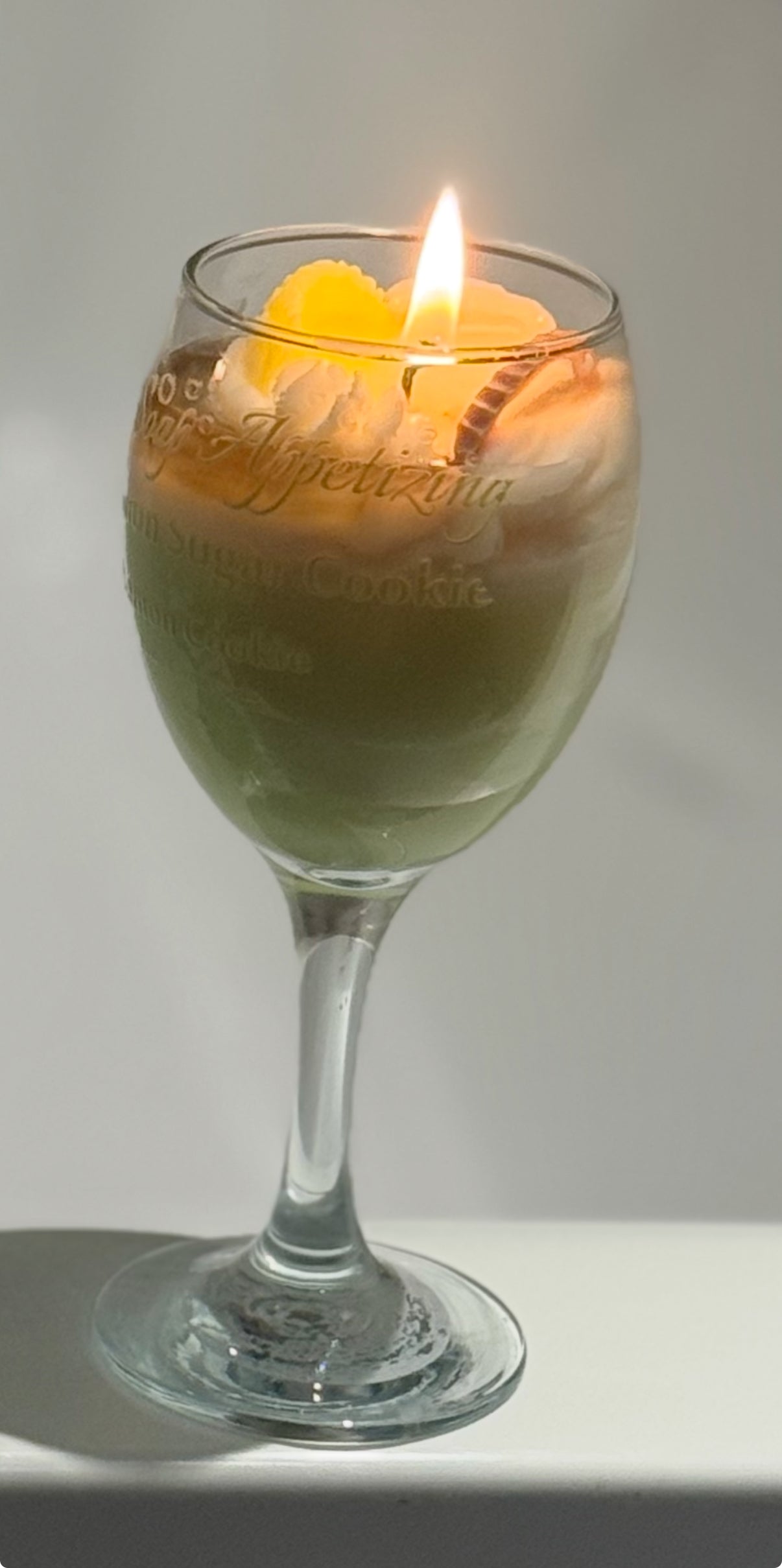 Lemon suger Cookie wineglass